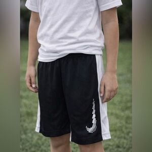 Nike Kids Black and White Athletic Shorts
